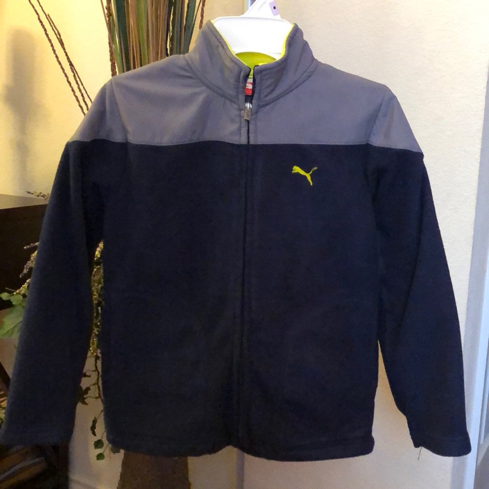 Fleece Puma jacket size 7 boys